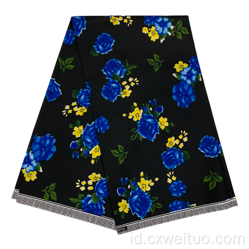 Ankara African Polyester Cetak kain 6 yard